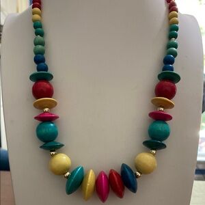 5 for $15 Colorful wooden Beaded Necklace